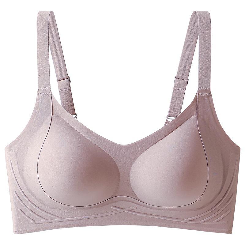 Soft support seamless underwear, thin large chest, small steel ring-free fixed cup, gather and close the sub-breasts, anti-sagging bra cover