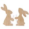 Delicate Easter Inspired Rabbit Shaped Flower Display Stand Handmade Wood Rabbit Ornament for Home and Office Decor