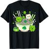 Irish Ramen Cats Cute Anime St Patrick's Day Women Girls Cotton Men T Shirt S