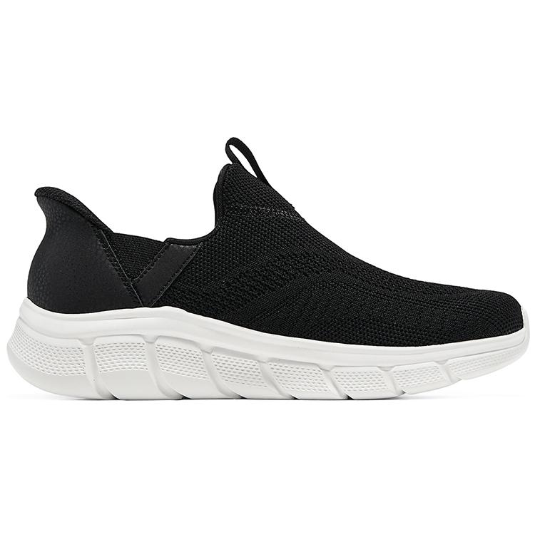 Skechers Bobs B Flex Slip-On Shoes Mesh Comfortable Versatile Durable Breathable Low-Top Casual Shoes Women sneaker Black 117634-BLK