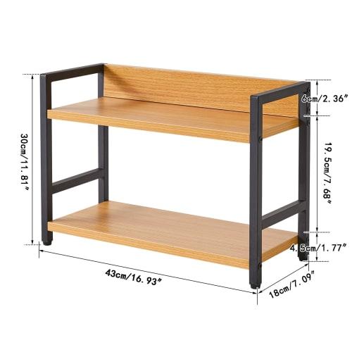 IBUYKE 2-Tier Kitchen Rack, Condiment Storage Rack, Spice Rack, Kitchen Storage, Gap Storage, Counter Shelf, Under the Sink, Bathroom Sink, Easy Assem