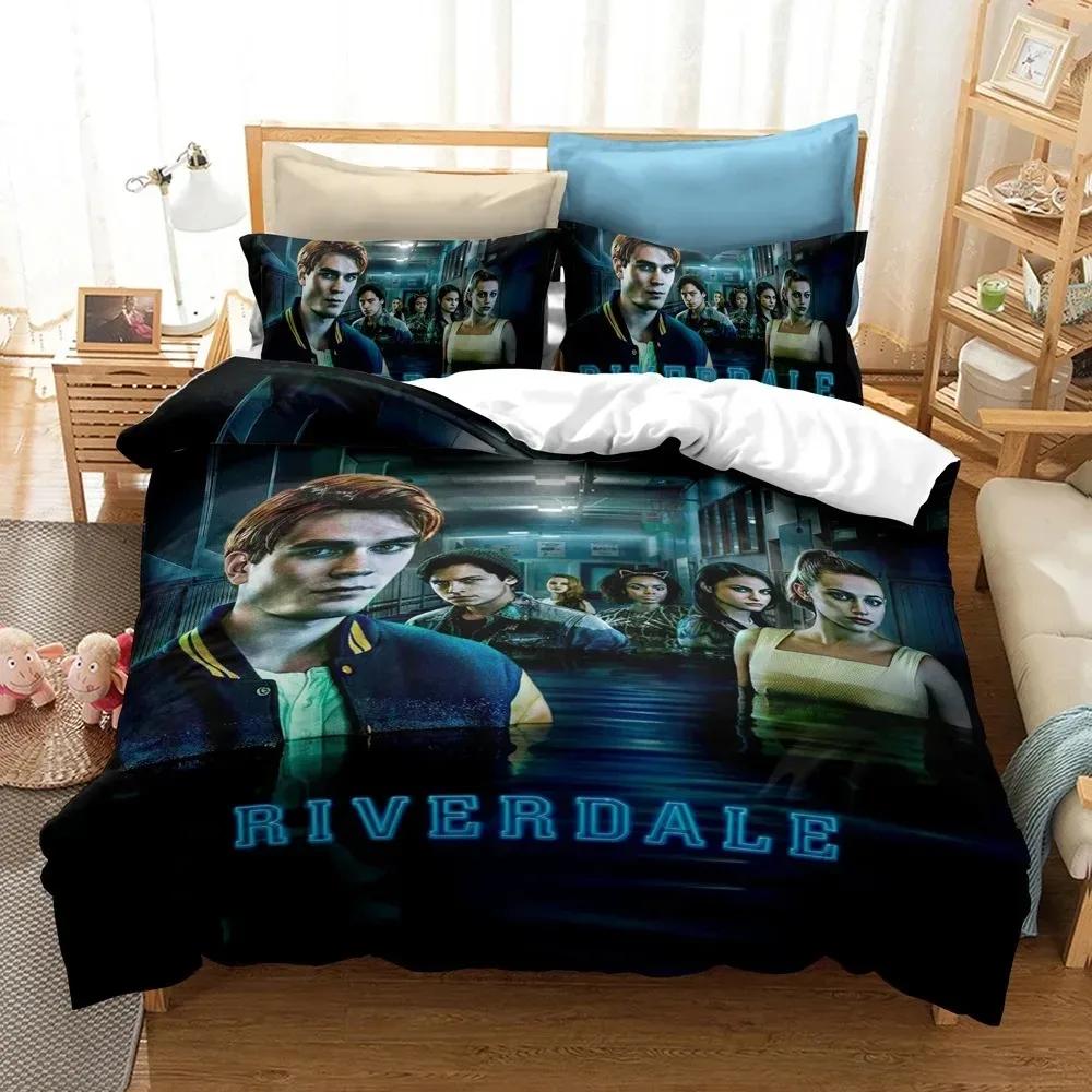 Lisabridal South Side Serpents Riverdale TV Bedding Set Boys Girls Twin Queen Size Duvet Cover Pillowcase Bed Kids Adult