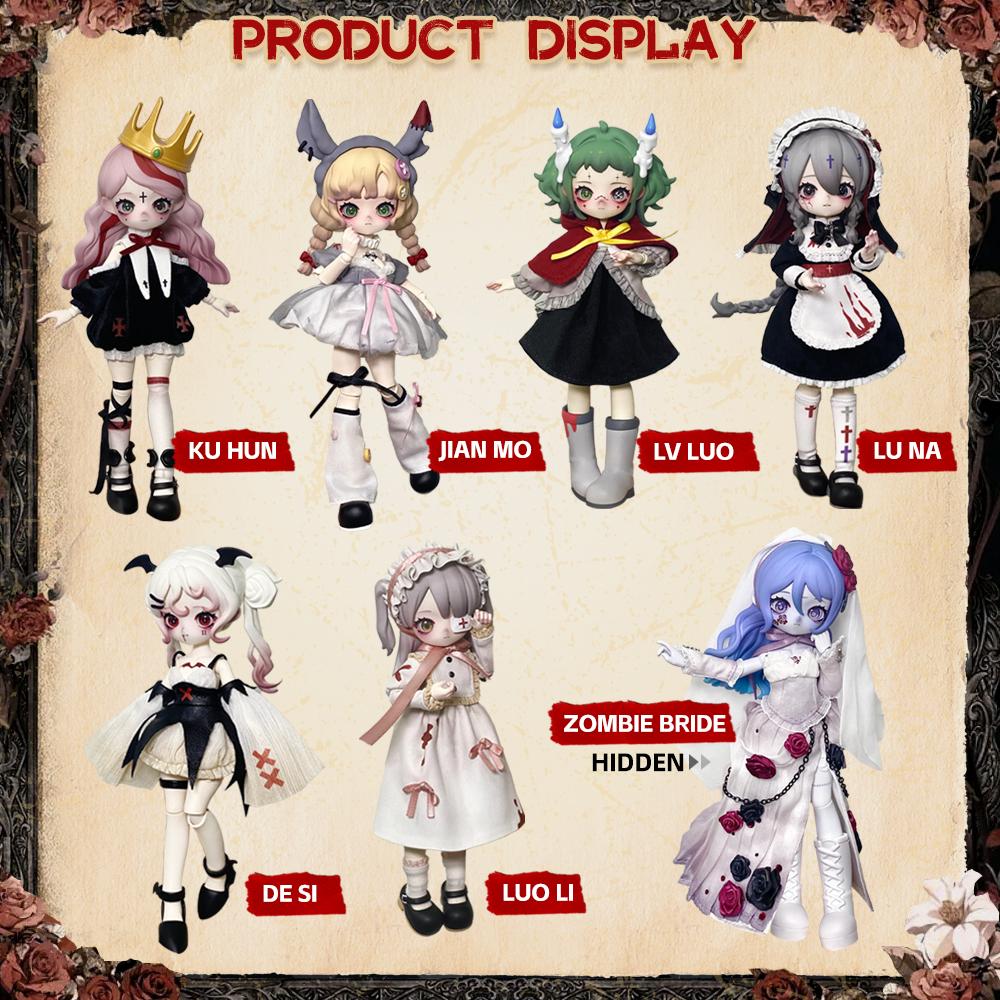 In Stock Nyssa Eerie Nightmare Series 1/12 Bjd Movable joint doll Blind Box Mystery Box Kawaii Action Anime Figure Toys Gift