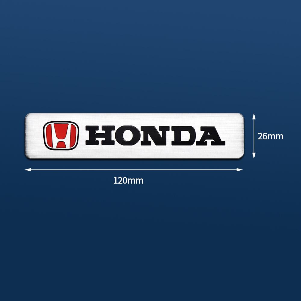 1/2Pcs Aluminum Badge Car Body Fender Decoration Trunk Side Window Sticker For Honda Fit Civic CRV City Jazz Accord CR-Z VTEC RF6