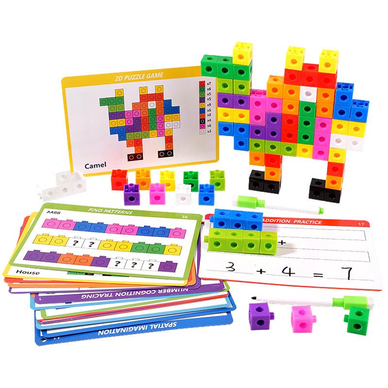 Magic Cube Puzzle Building Blocks Educational Toys for Children DIY Building Blocks Cube Toys Color Recognition Birthday Gifts