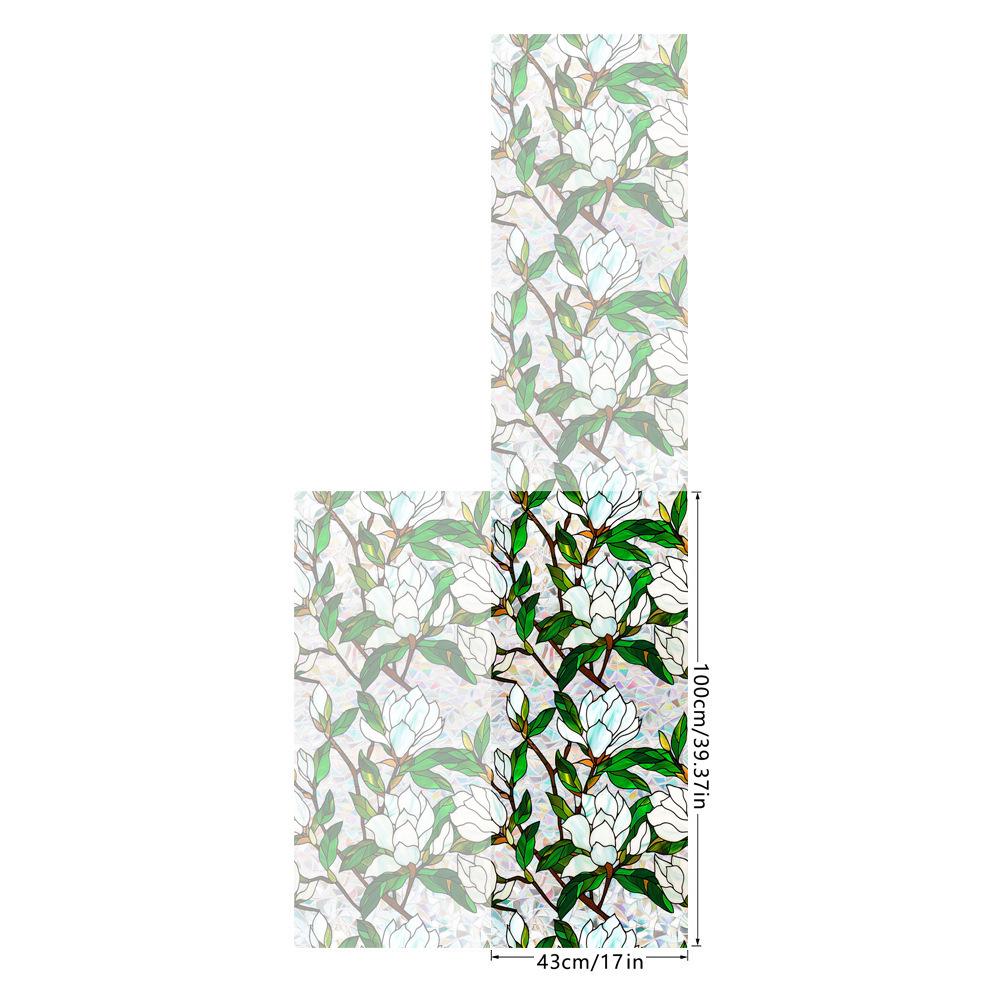 Rainbow Double-Sided Static Cling Glass Sticker - Inlaid Pattern PVC Film