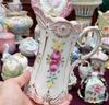 Ceramics Flower Jewelry Storage Box Vase Teapot Flower Basket Jewelry Case Storage Jewelry Organizer Display Home Decor Ornament