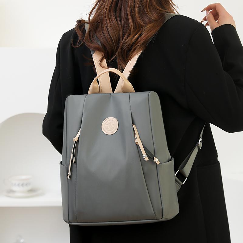 Anti-theft Backpack Women's Waterproof Oxford Cloth Backpack Lightweight Outdoor Travel Bag Student Schoolbag