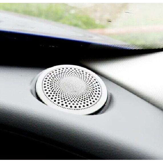 For Jaguar F-pace 17-2020 Cover Trim Dashboard L&R Speaker Sound Silver Steel