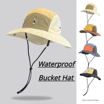 Waterproof Quick-Dry Bucket Hat for Men Women Summer Sun Protection Fishing Climbing Hat Large Brim Portable Outdoor Lightweight
