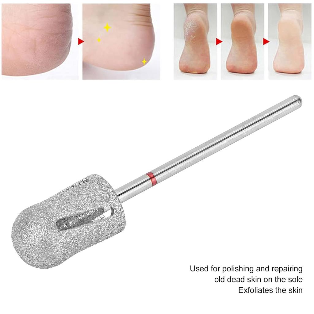 Pedicure Drill Bits for Feet,Pedicure Skin Bit,Pedicure Drill Bit Safety Enough to Use,Stainless Steel Pedicure Drill Bit for Foot Calluses,Foot Nail