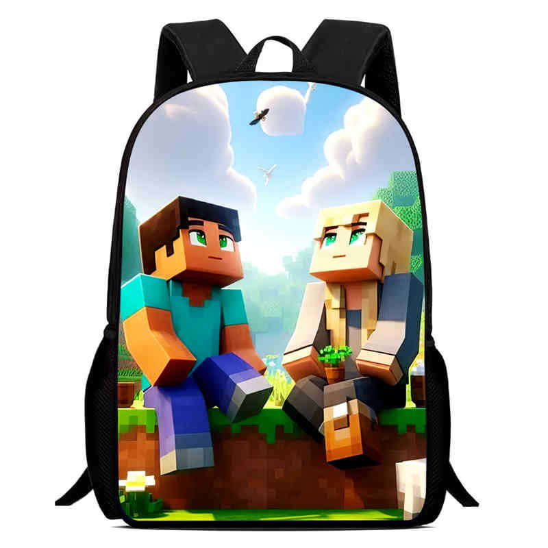 Minecraft Printed Backpack Children'S Elementary School Bag