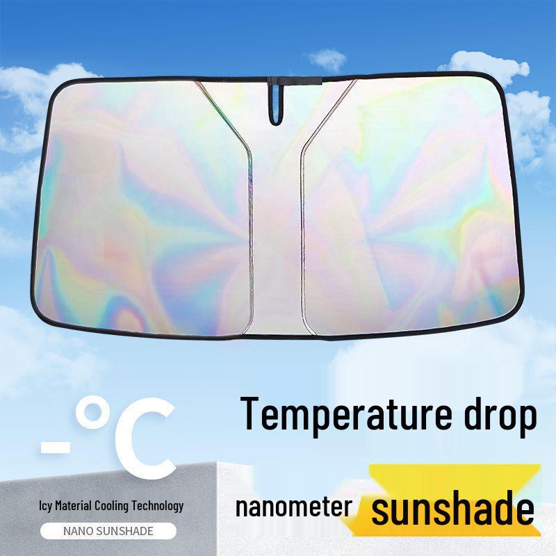 Double-Layer Front Windshield Sunshade Visor with Heat Insulation