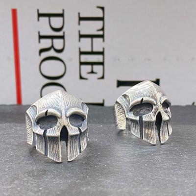 Popular Ghost Head Fashion Ring Exaggerated Domineering Hip Hop Skull Ring Atmosphere Creative Mask Jewelry