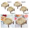 Serving Tray Dessert Plate Rustic Round Woven Storage Basket Fruit Rack for Coffee Table Dining Room Kitchen Picnics Living Room
