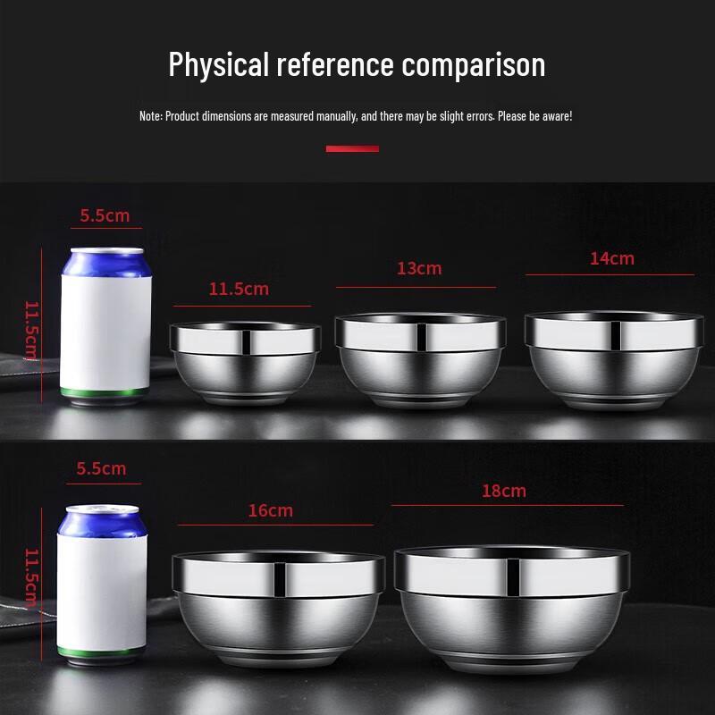 304 Stainless Steel Double-Layer Anti-Scald Bowl