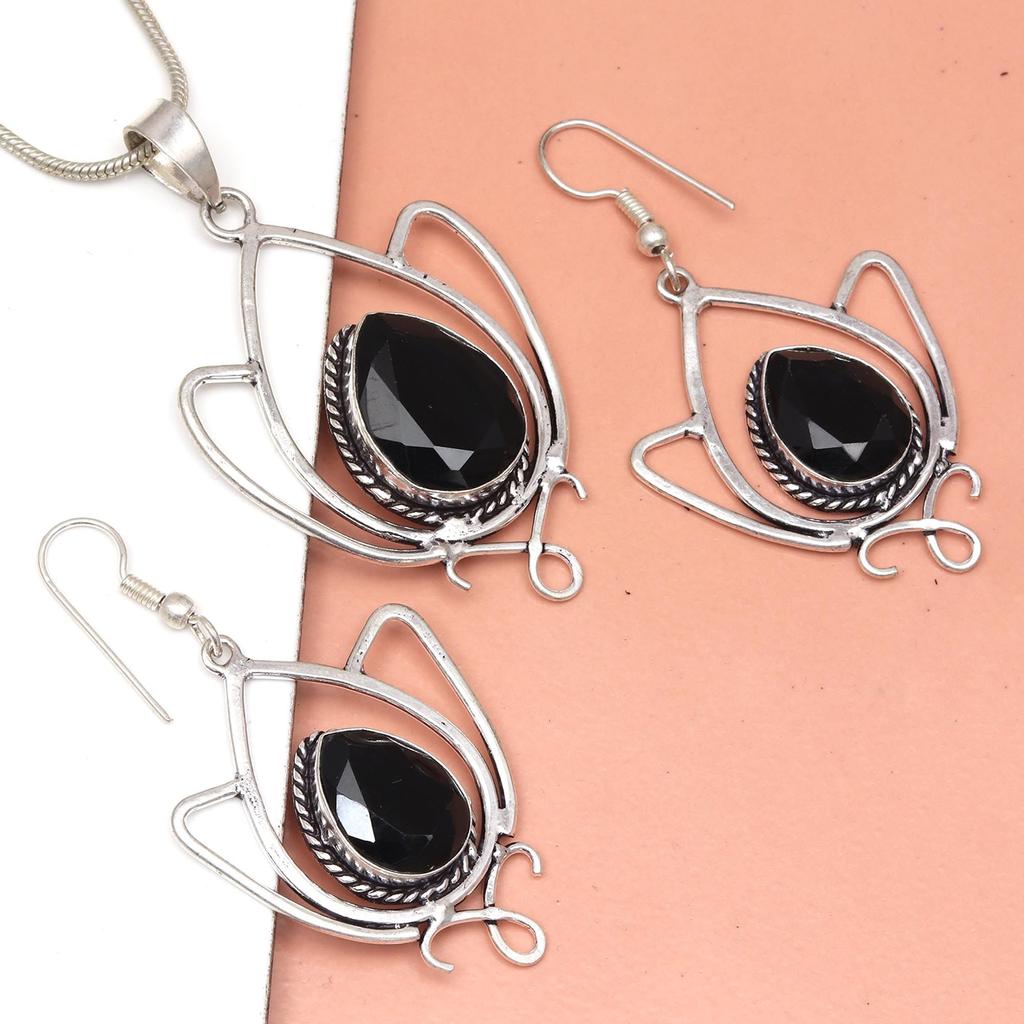 Black Spinal  Pendant Gemstone Jewelry Handicraft Valentine'Day Gold