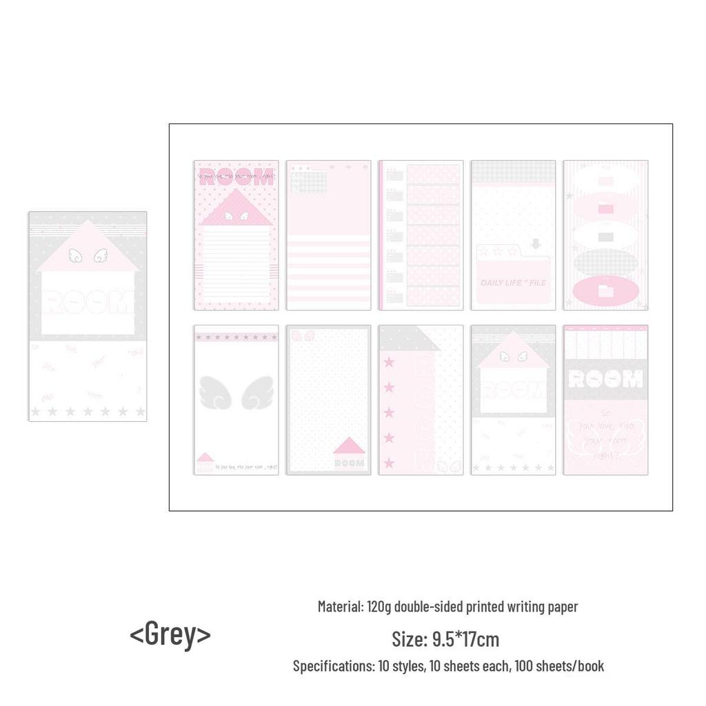 Super Thick Dot Pattern Sticky Notes for Journals - Non-Adhesive Collage Paper, M5 Inner Pages, Book Planner