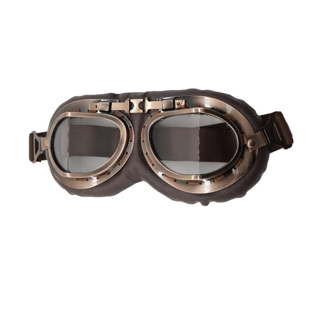 [ZCJSZP] New Retro Goggles Vintage Pilot Goggles Protective Gear Glasses Auto Bike Luther Cafe Scooter Eye Protect Supplies Upgrade