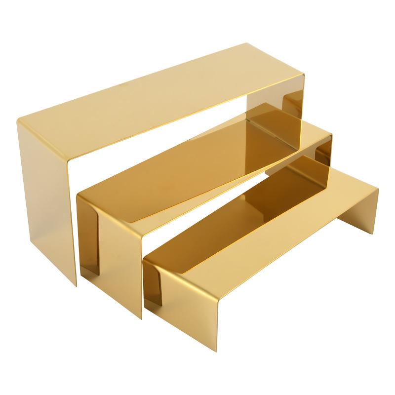 Metal Shoe Handbag Display Riser Stand Stainless Steel Shoe Bag Riser Holder Jewelry Display Riser Shelf Showcase Fixtures