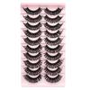 10 Paar DD Aufwärtsgebogene Urlaubs-Wimpern Rollen-Set, Falsche Wimpern
