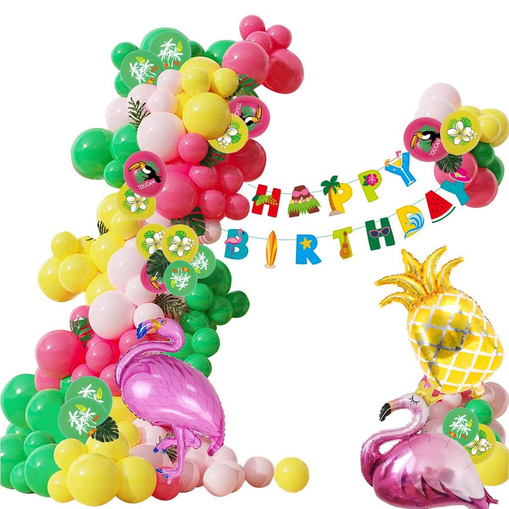 Hawaii Green Outdoor Party 10-inch Round Latex Balloons