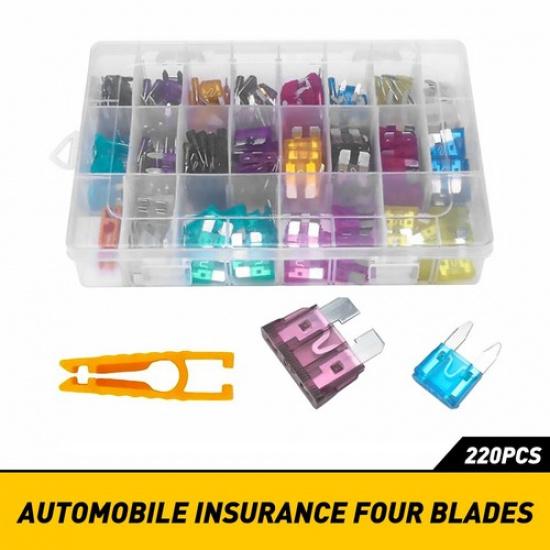 220Pcs Car Assorted Auto Fuse Replacement Regular Fuses Size Blade ATO ATC ATM