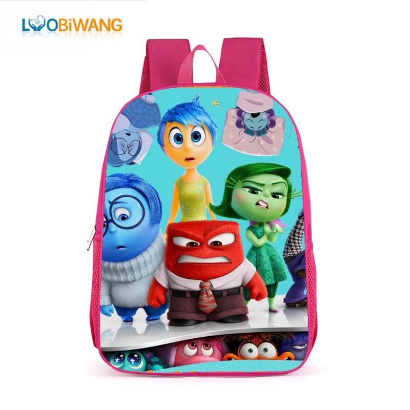 Inside Out 2 Kids School Backpack 17 Inch Oxford Fabric Bag Girls Boys Lightweight Anti-Theft Comfortable Student
