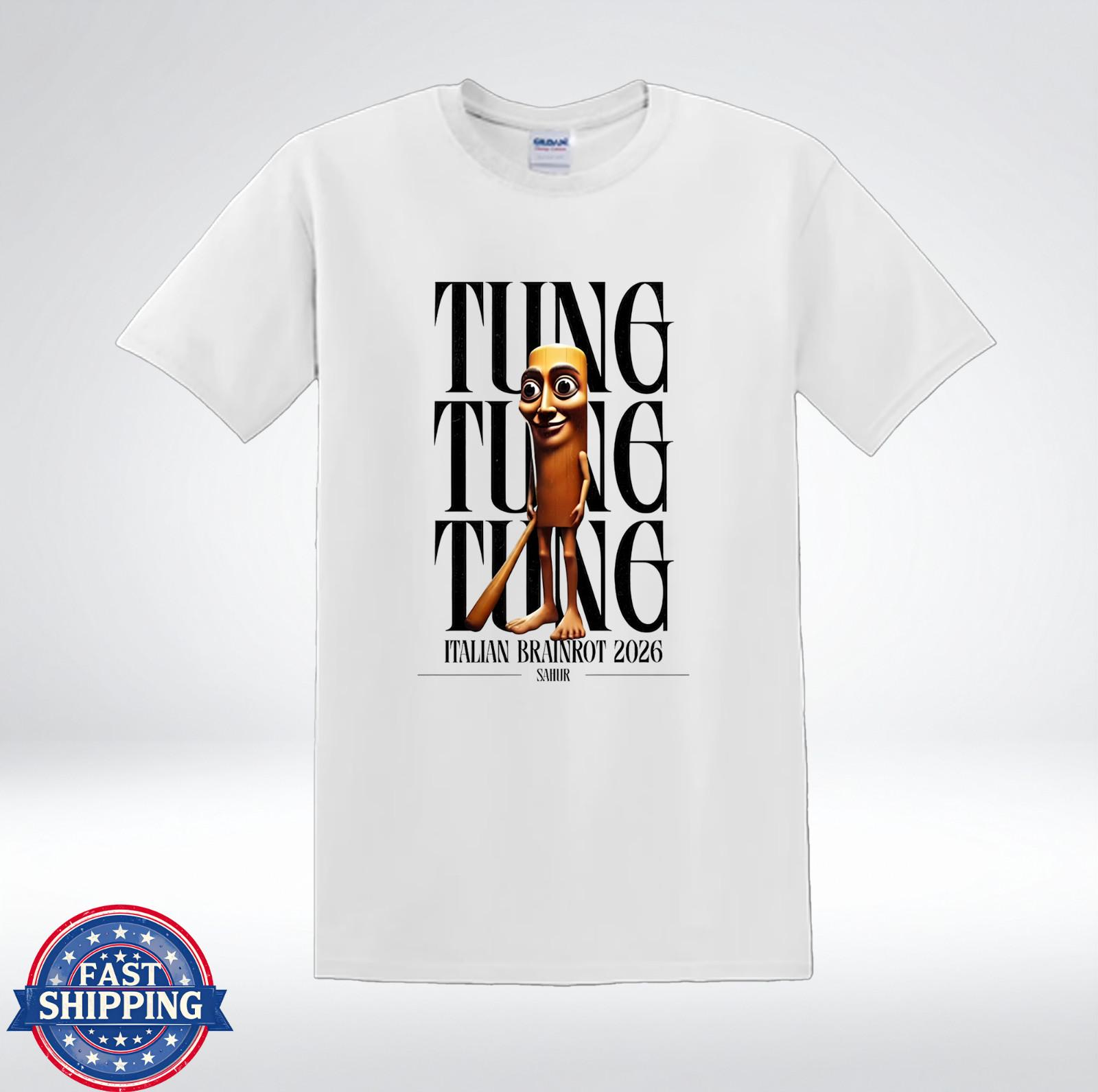 Tung Tung Tung Sahur Italian Brainrot 2026 Meme T-Shirt L
