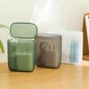 Portable Organizer Box with Lid - Transparent Front Window, Stackable Storage Case for Chargers, Headphones, Coins, Desk, Travel