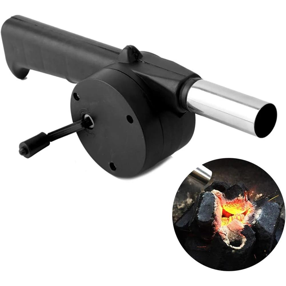 NEWOutdoor Barbecue Fan Hand-cranked Air Blower Portable BBQ Grill Fire Bellows Tools Picnic Camping Accessories Barbeque