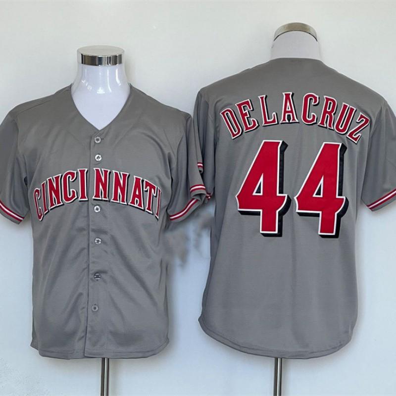 Cincinnati Reds 44 De La Cruz Baseball Jersey Mens Sports Shirt Breathable Athletic Top