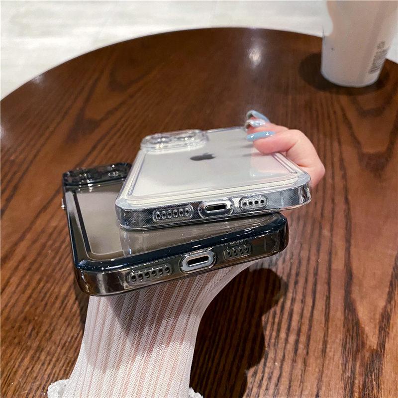 Camera Protection Transparent Soft Phone Case For Iphone 13 12 11 Pro Max X Xs Max Xr 7 8 Plus Se Clear Shockproof Bumper Cover