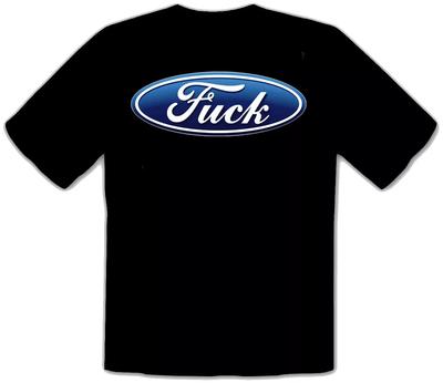 FORD HUMOR FUCK SEX FUN LOGO CAR Black T-SHIRT -103-
