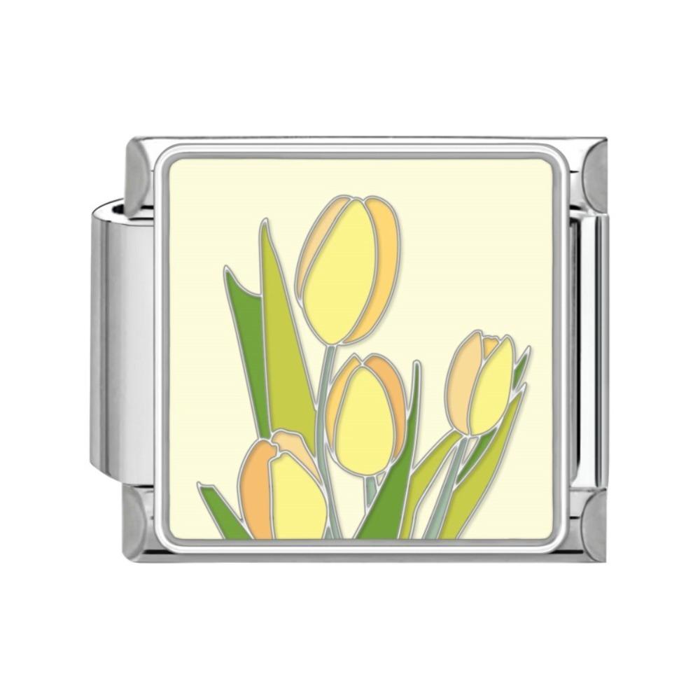 Flower Module Bracelet Accessories Stainless Steel Jewelry New Charm Bracelet Link  Women's