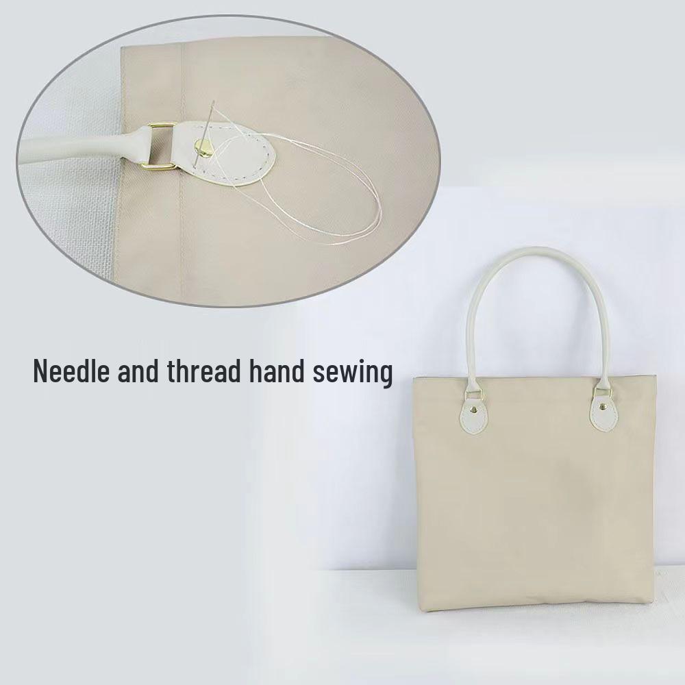 Genuine Leather Cowhide Shoulder Bag with Hardware Ring, Handle Strap, and 60cm Bag Accessories