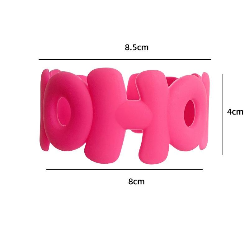 

Silicone Cup Cover For Mug Coffee Cups Letter Anti Slip Heat Insulation Ceramic Glass Cup Silicone Sleeve Water Bottle Covers рожевий червоний колір