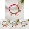 Christmas Bead Bracelet For Women With Santa Snowman Charms In Festive Gift Box