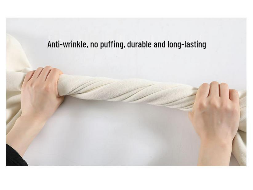 Off-white Wool High-Waisted Wide-Leg Pants for Women - Autumn/Winter, Plus Velvet, Slimming Fit.
