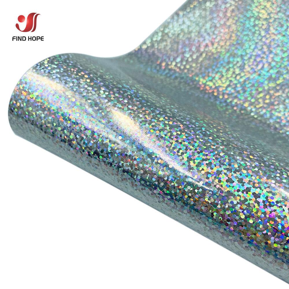 19"x39" Holographic Sparkle Heat Transfer Vinyl HTV Iron-On T-Shirt Cut Film DIY For Crafts Making Signs Clothing Bags Decor