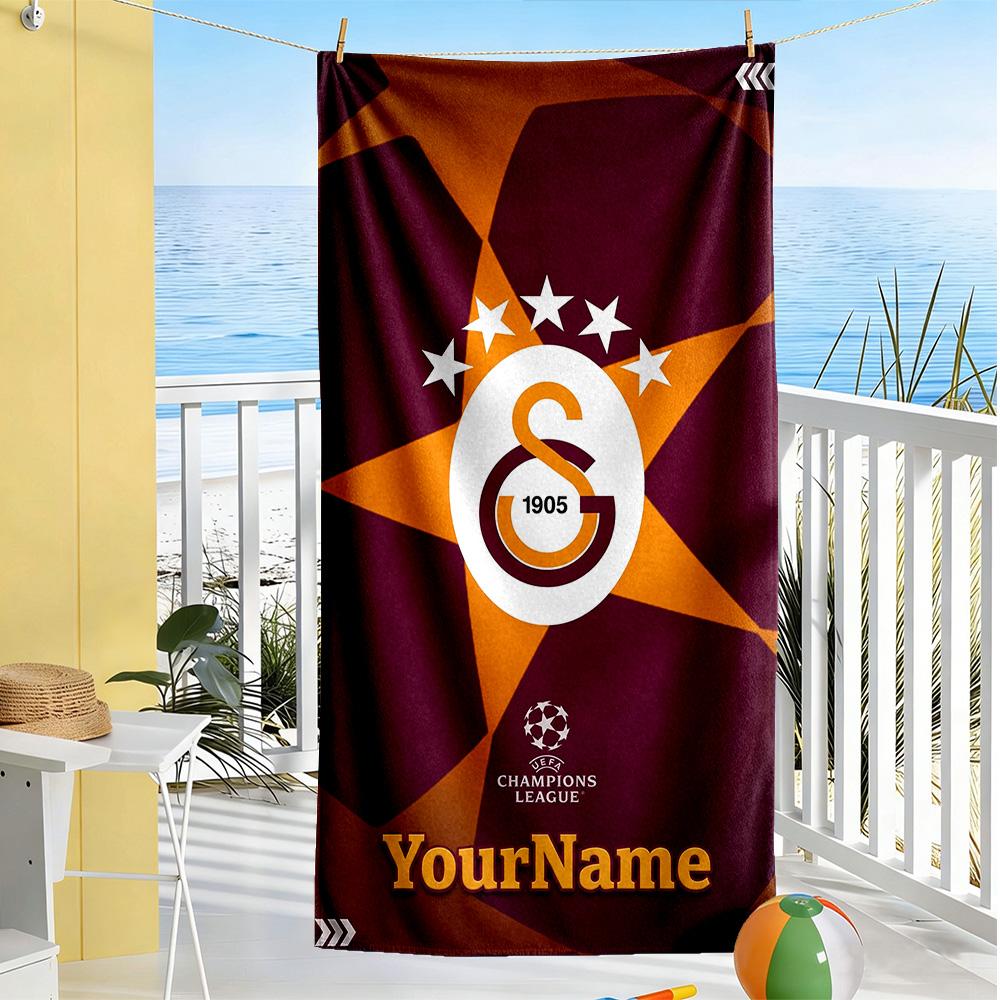 Galatasaray Personalized Name Beach Towel High Absorbency & Quick-Dry