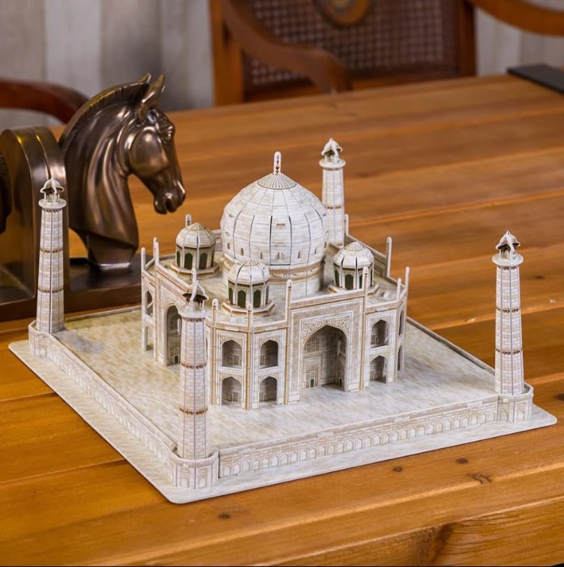 ASSYME Cubic Fan 3D Puzzle Craft Kit, Taj Mahal, DS0981h, No Glue or Tools Required