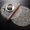 Creative Heat-Insulating PVC Cutout Placemat & Coaster for Restaurant or Room Decoration with Hot Stamping