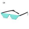 Pixel Mosaic Sunglasses Birthday/Party Cosplay Gamer Robot Sunglasses Fashion Retro Sunglasses For Men & Women Favors Gift