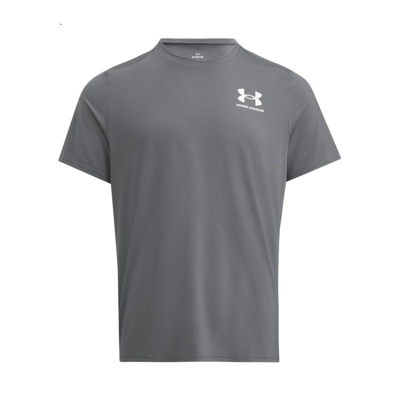 

Under Armour HeatGear Comfortable Fashionable Simple Versatile Short Sleeve T-Shirt Men Tops Gray 6000939-025 M