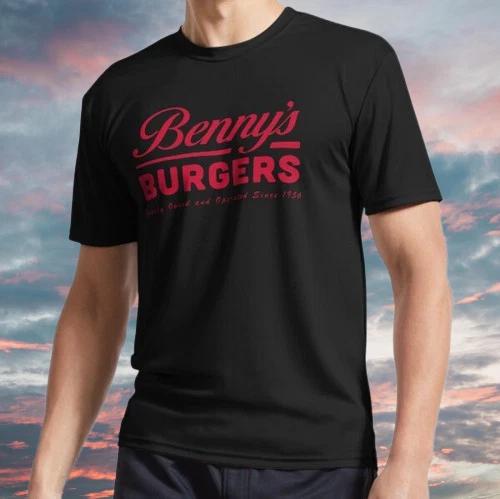 New Shirt Stranger Things Benny's Burgers V2 Active T-Shirt Funny Size S - 5XL