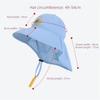 Cute Big Brim Children's Sun Hat Extended Shawl Foldable Sunscreen Hat UV Resistant Thin Sunshade Hat Summer