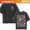 Customization Washed Vintage Ed Sheeran European Tour 2025 T Shirts Men Women Casual Cartoon Funny T-shirt Men's High Quality Co