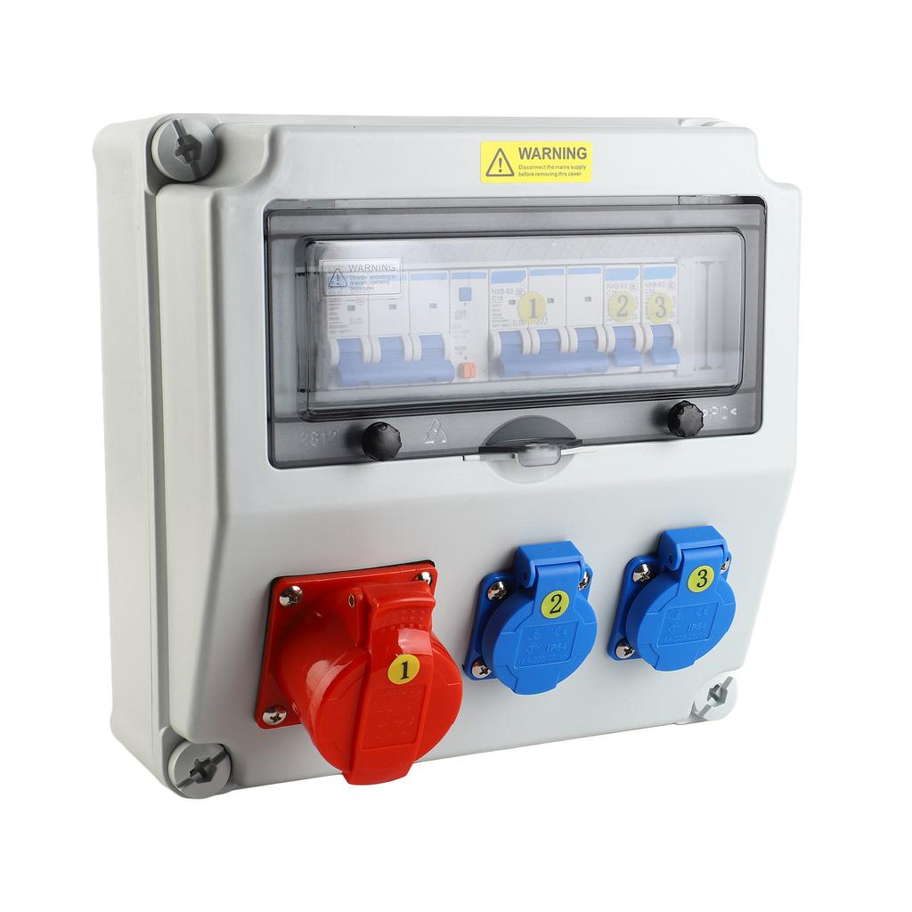 Industrial Socket Box with C16 Circuit Breaker 2 Core 220?250V 16A 5 Core 380?415V 16A Outlet