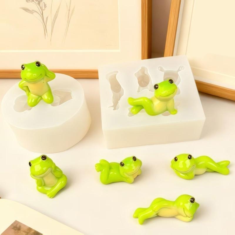Silicone Resin Mold for Jewelry Making, Flexible Casting Mold with Playful Animal Design for Pendants and Charms